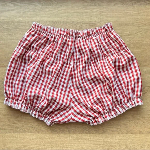 Red and White Gingham Ruffle Shorts - Picture 3 of 3